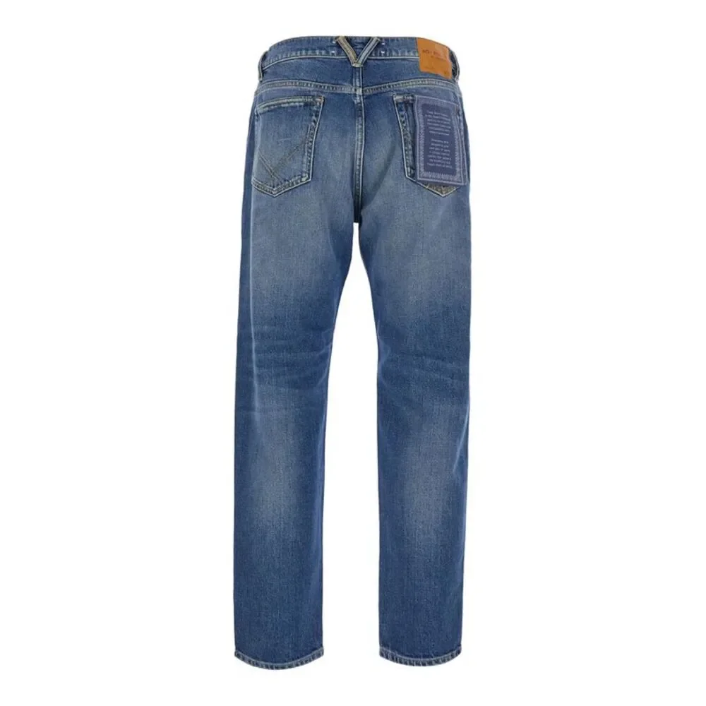 Roy Roger's Men Dapper Re-Search Jeans In Stretch Denim With Blue And Man